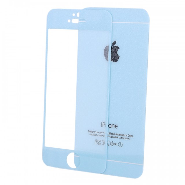 Защитное стекло для iPhone 5 / 5S / SE Diamond (Синий)