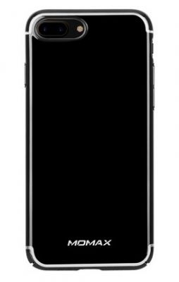 Задняя накладка Momax Metallic Case для Apple iPhone 7 plus (Глянцево-черный)