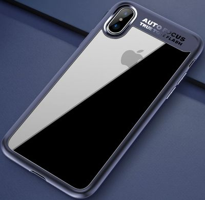 Чехол накладка Rock Clarity для iPhone X (Синий)