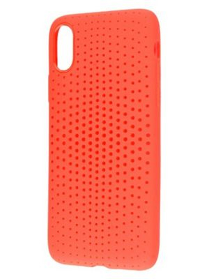 Чехол накладка Rock Dot для iPhone X (Красный)