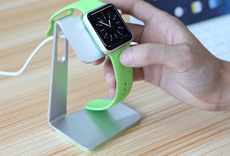 Подставка Rock Table Stand для зарядного устройства Apple Watch (Серебро)