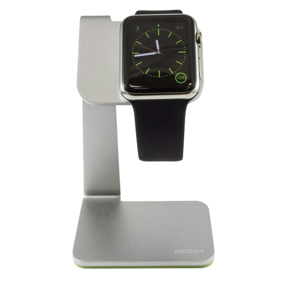Подставка Rock Table Stand для зарядного устройства Apple Watch (Серебро)