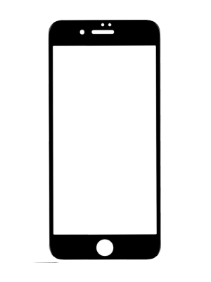 Защитное стекло 3D для iPhone 7/8 Крафт (Черное)