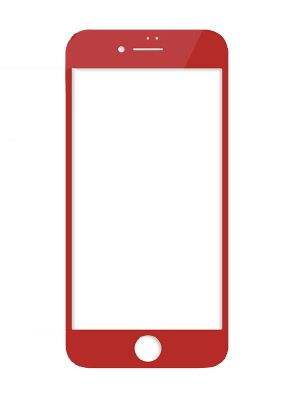 Стекло защитное для iPhone 7/8 Plus Cooyee (Красное)