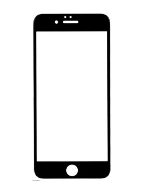 Защитное стекло Deppa Asahi Full (2.5D) для iPhone 6/6S (Черное)