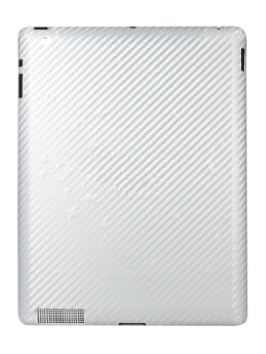Наклейка карбон для iPad 4 / 3 / 2 белая на заднюю часть