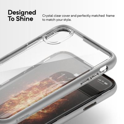 Накладка Caseology Skyfall Series для iPhone Xs Max (Silver)