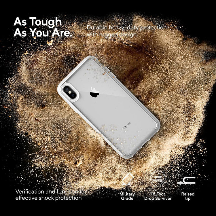 Накладка Caseology Skyfall Series для iPhone Xs Max (Silver)