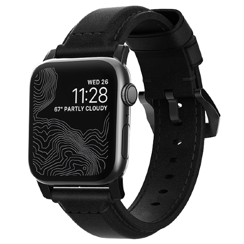 Ремешок Nomad Traditional для Apple Watch 42/44mm с черной фурнитурой (Черный)