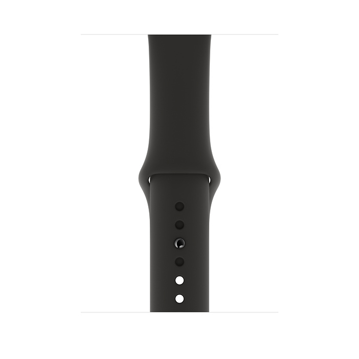 Часы Apple Watch Series 5 44мм, корпус из алюминия цвета «серый космос», спортивный ремешок черного цвета