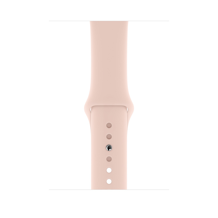Часы Apple Watch Series 5 44 мм, корпус из алюминия золотого цвета, спортивный ремешок цвета «розовый песок»