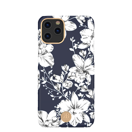 Накладка Kingxbar Blossom Flowers для iPhone 11 Pro (темно-синий)