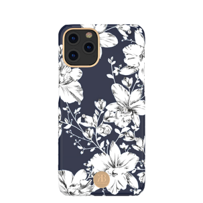 Накладка Kingxbar Blossom Flowers для iPhone 11 Pro (темно-синий)