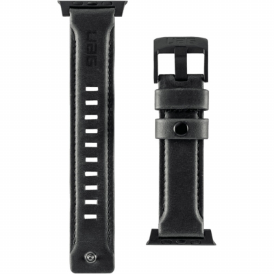 Ремешок UAG кожаный для Apple Watch 42/44mm (Черный)