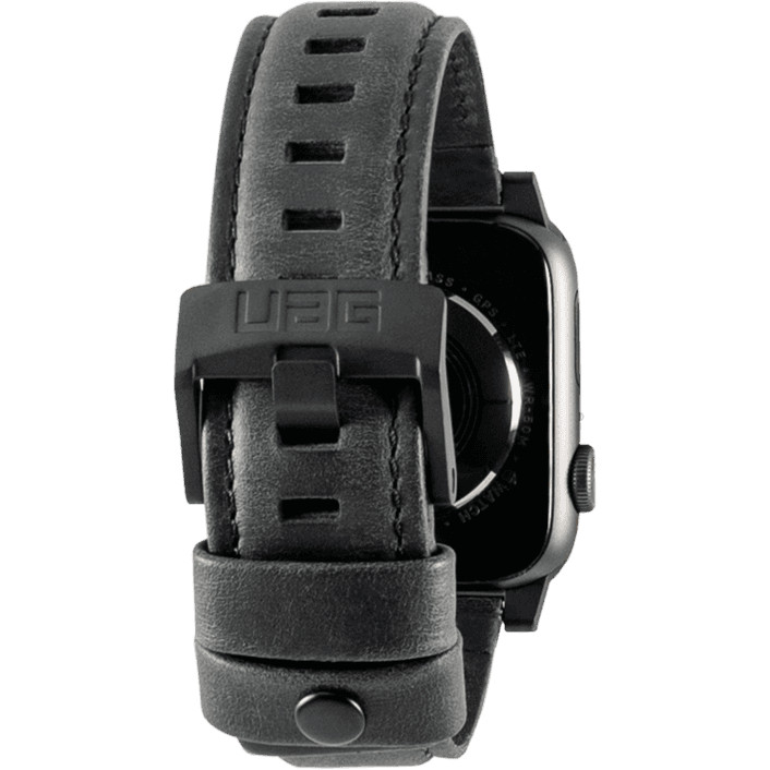 Ремешок UAG кожаный для Apple Watch 42/44mm (Черный)