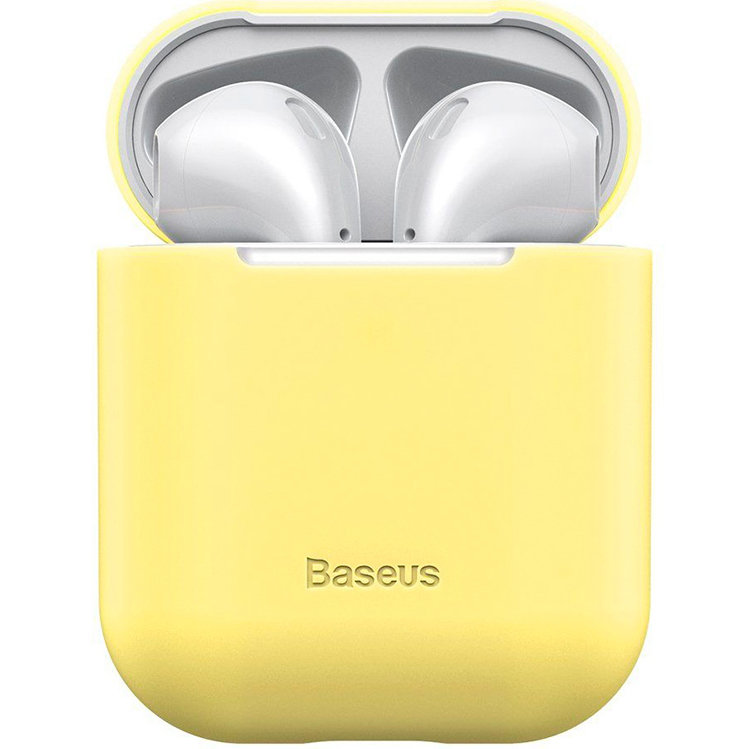 Чехол силиконовый Baseus Case для Apple AirPods (Желтый)