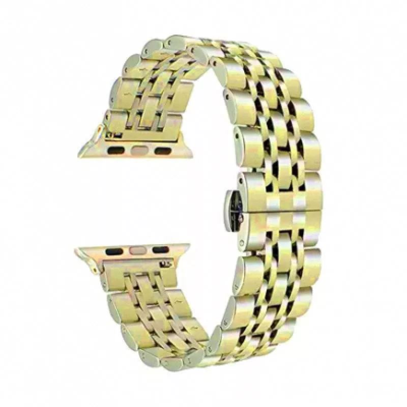 Ремешок из нержавеющей стали COTEetCL W27 для Apple Watch 38/40mm 7 звеньев Золотой (WH5241-GD)