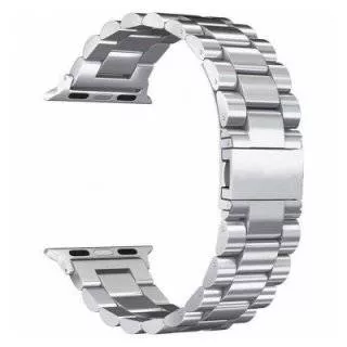 Ремешок из нержавеющей стали COTEetCL W26 для Apple Watch 38/40mm 3 звена Серебристый (WH5239-TS)