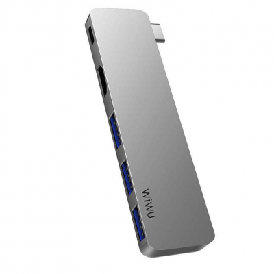 Хаб Wiwu T6 Pro (Type-C+HDMI+USB3.0x3)