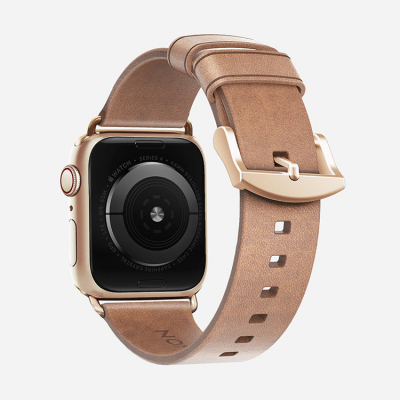 Ремешок Nomad Modern Slim для Apple Watch 38/40мм бежевый с золотой фурнитурой