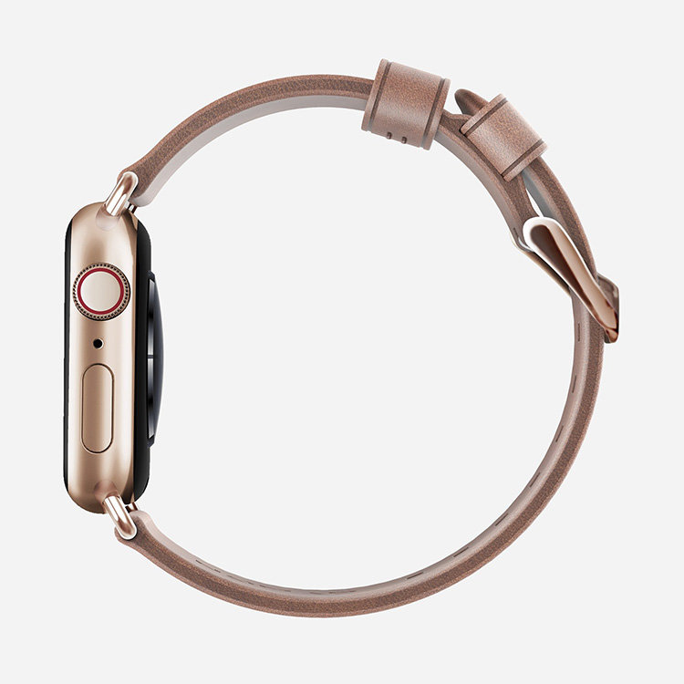 Ремешок Nomad Modern Slim для Apple Watch 38/40мм бежевый с золотой фурнитурой