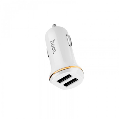 Автомобильное зарядное устройство Hoco Z1 USBx2 2.1 White