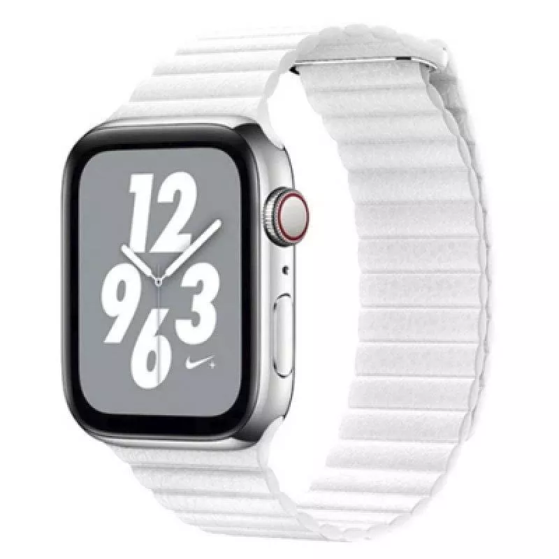 Ремешок кожанный COTEetCL W7 Magnet Band (WH5206-WH) для Apple Watch 42/44mm Белый