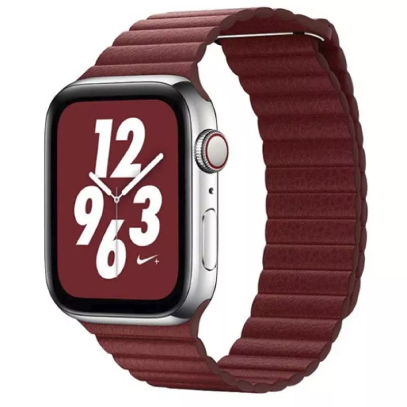 Ремешок кожанный COTEetCL W7 Magnet Band (WH5206-RD) для Apple Watch 42/44mm Красный