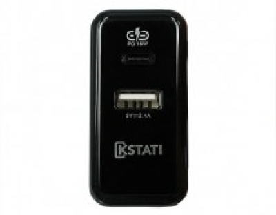 Сетевое зарядное устройство Kstati 1хUSB/1xUSB-C 30W (QC016)