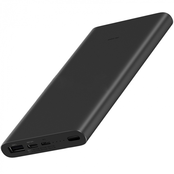 Внешний аккумулятор Xiaomi Mi Power Bank 3 10000mAh, Черный (PLM12ZM)