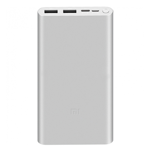 Внешний аккумулятор Xiaomi Mi Power Bank 3 2USB 10000mAh, Серый (PLM13ZM)