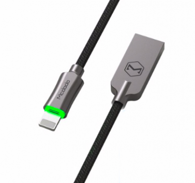 Кабель McDodo USB/Lightning Auto Power Off 2,4A Led 1.8m