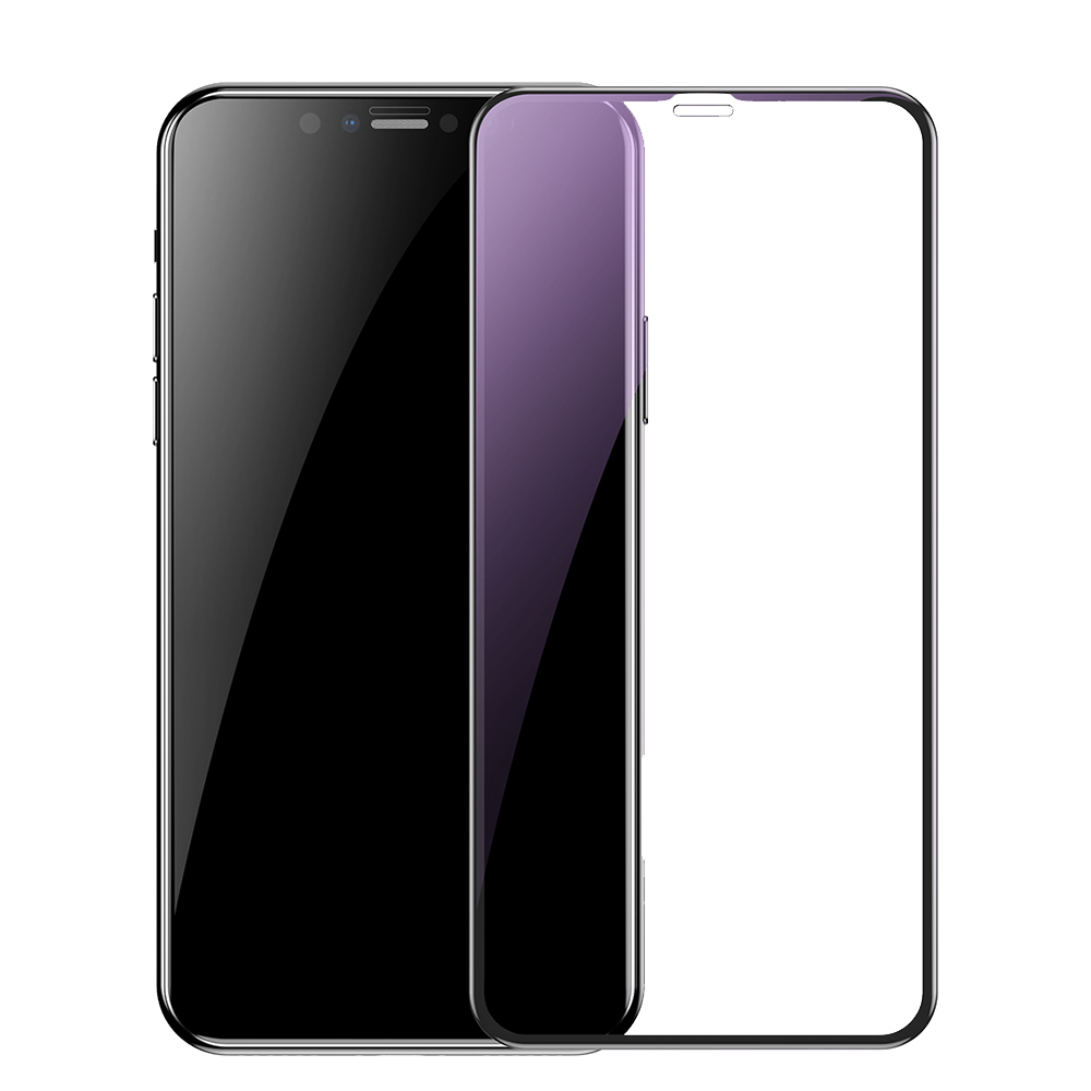 Защитное стекло 3D для iPhone X/Xs/11 Pro (Черное)