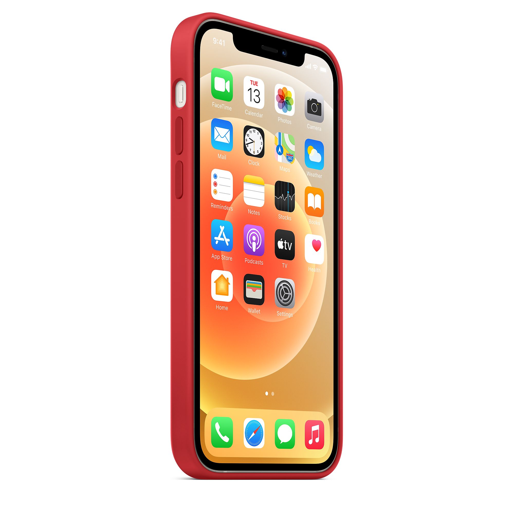 Silicon Case for iPhone 12 Pro Max (Red)