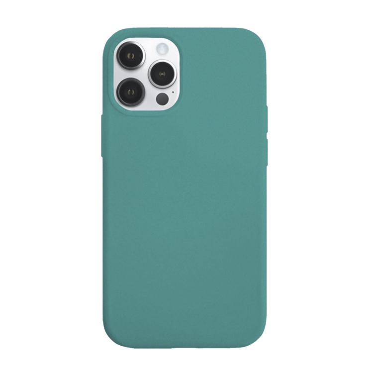 Накладка iPhone 12 Pro Liquid Silicone Full (Темно-зеленый)