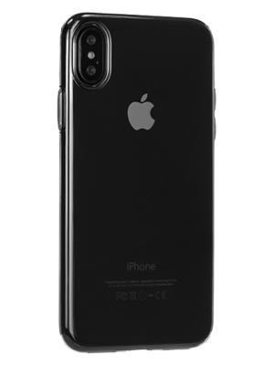 Силиконовый чехол HOCO Light Series case для iPhone Xs Max (Прозрачный-черный)