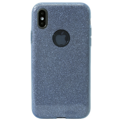 Накладка силиконовая для iPhone X/Xs Shine (Синяя)