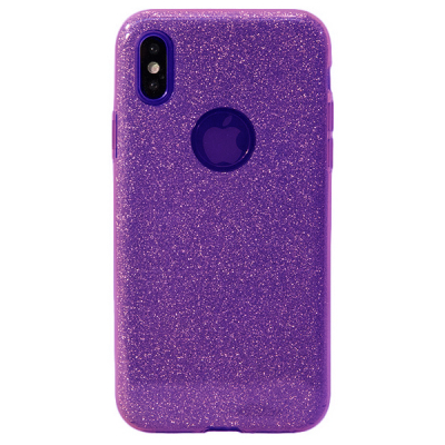 Накладка силиконовая для iPhone X/Xs Shine (Фиолетовая)