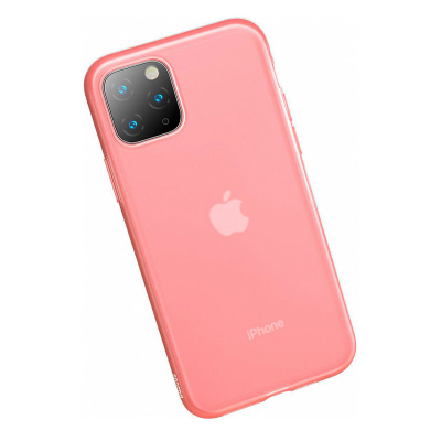 Чехол накладка Baseus Jelly Liquid Silica Cel для iPhone 11 Pro (Розовый)