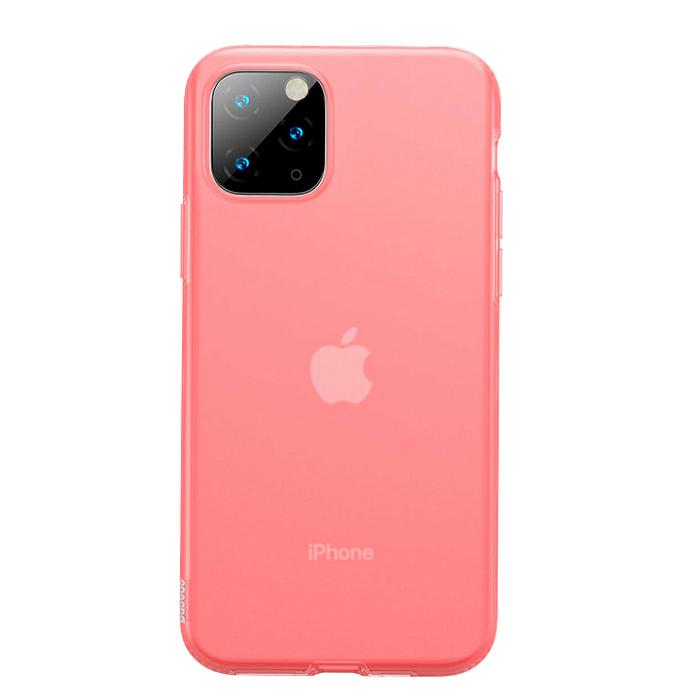 Чехол накладка Baseus Jelly Liquid Silica Cel для iPhone 11 Pro (Розовый)