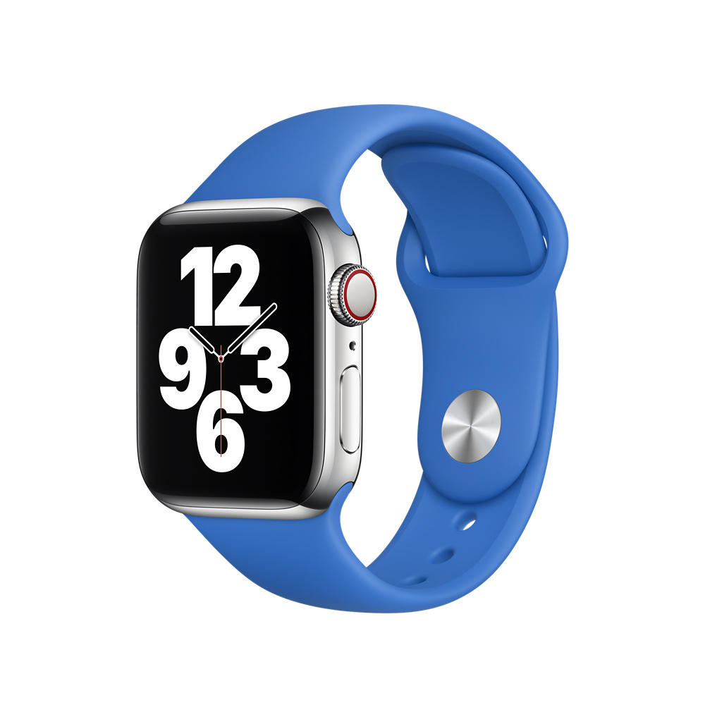 Спортивный силиконовый ремешок для Apple Watch 38/40mm (Blue)