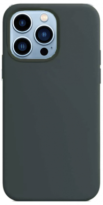 Чехол для iPhone 13 Pro Max Liquid Silicone Full (Темно-Зеленый)