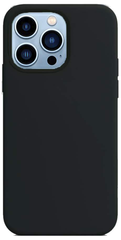 Чехол для iPhone 13 Pro Max Liquid Silicone Full (Черный)