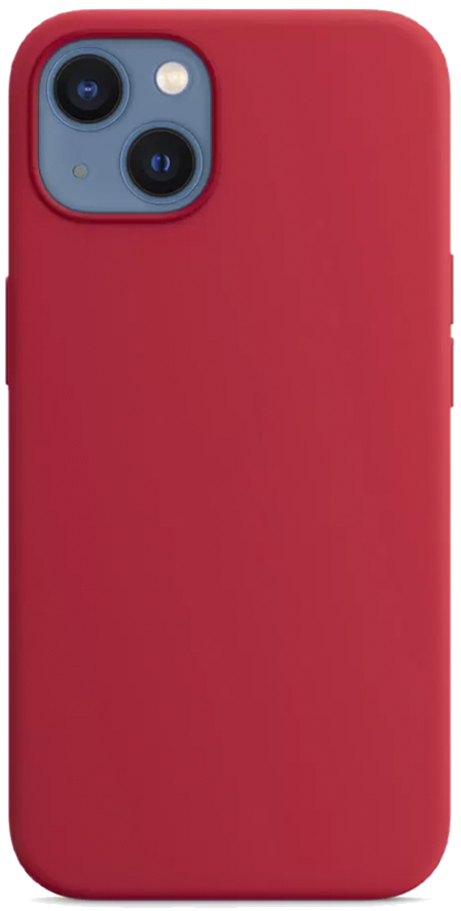 Чехол для iPhone 13 Liquid Silicone Full (Красный)