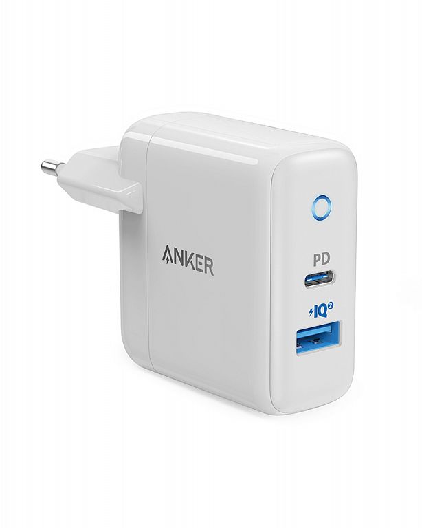 Сетевой адаптер Anker PowerPort PD+2, 35Вт (TypeC-20Вт и USB-15Вт)