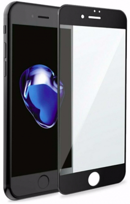 Защитное стекло Nano Slim для iPhone 6/6s Colorful Glass (Черный)
