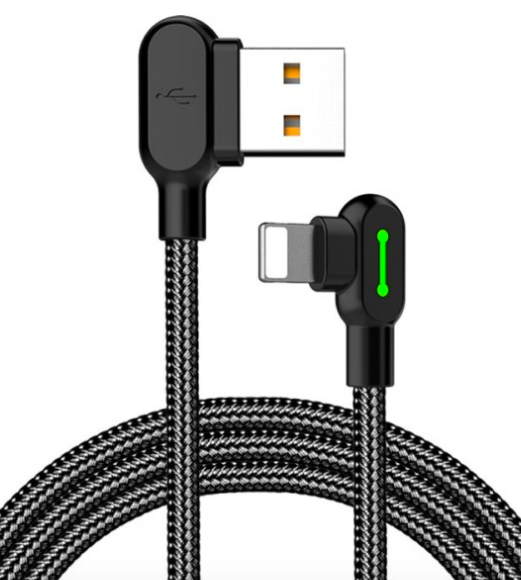 Кабель McDodo 90° Light Cable 3A USB/Lightning 1,2м (CA-4671) Черный