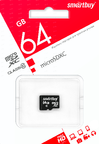 Карта памяти MicroSDHC Smart Buy 64Gb Class 10
