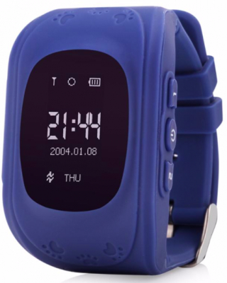 Детские GPS часы трекер Wonlex Q50 (Темно-синие)