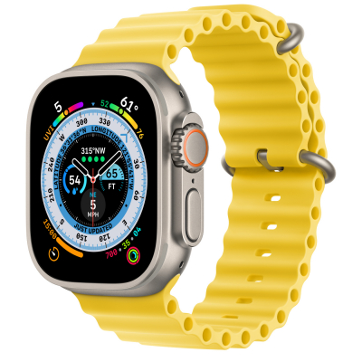Силиконовый ремешок Ocean Band для Apple Watch 38/41 (Желтый)